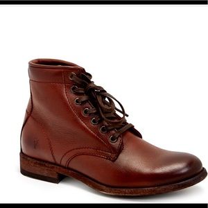 Frye Tyler Womens Pebbled Leather Ankle Boots